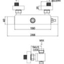 Dimensões Mist Duche Termostática Portimão WM