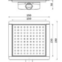 Calha de Duche 150 Dimensões